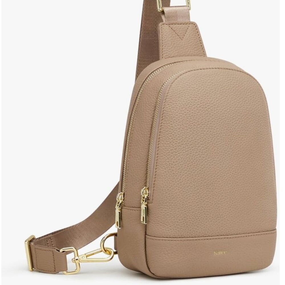 Kattee Sling Bag in Apricot, Leather, NWOT